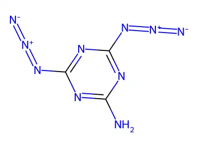 4,6-Diazido-1,3,5-triazin-2-amine structure