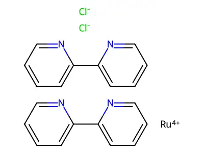Ruthenium(2+), dichlorotetrakis(2-pyridyl)-, dihydrate (Z)- structure