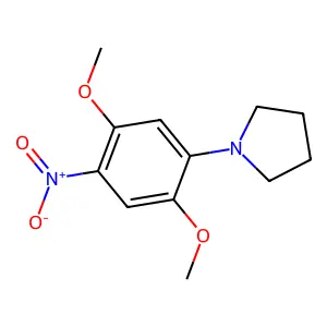 Pyrrolidine, 1-(2,5-dimethoxy-4-nitrophenyl)- structure