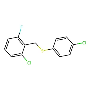 (2-Chloro-6-fluorobenzyl)(4-chlorophenyl)sulfane structure
