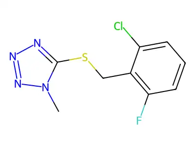 5-[(2-Chloro-6-fluorophenyl)methylsulfanyl]-1-methyltetrazole structure