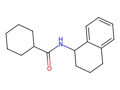 N-(1,2,3,4-tetrahydronaphthalen-1-yl)cyclohexanecarboxamide structure