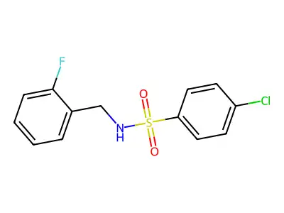 4-chloro-N-(2-fluorobenzyl)benzenesulfonamide structure