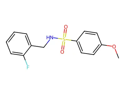 N-[(2-fluorophenyl)methyl]-4-methoxybenzenesulfonamide structure