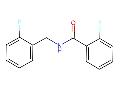2-fluoro-N-(2-fluorobenzyl)benzamide structure