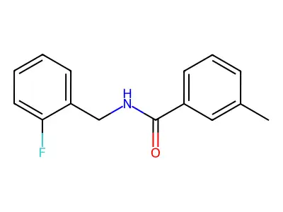 N-[(2-Fluorophenyl)methyl]-3-methylbenzamide structure