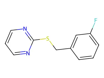 2-[(3-Fluorophenyl)methylsulfanyl]pyrimidine structure