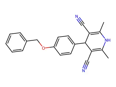 4-[4-(Benzyloxy)phenyl]-2,6-dimethyl-1,4-dihydro-3,5-pyridinedicarbonitrile structure