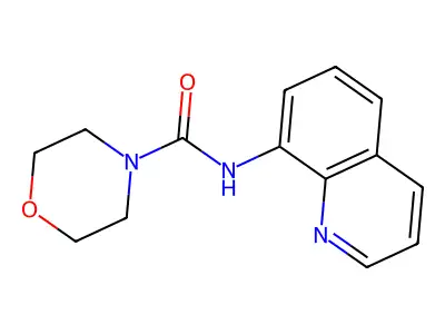 N-quinolin-8-ylmorpholine-4-carboxamide structure