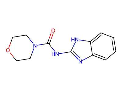 N-(1H-benzimidazol-2-yl)morpholine-4-carboxamide structure