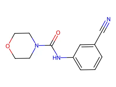 N-(3-cyanophenyl)morpholine-4-carboxamide structure
