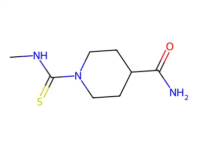 1-(Methylcarbamothioyl)piperidine-4-carboxamide structure