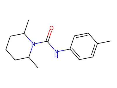 2,6-dimethyl-N-(4-methylphenyl)piperidine-1-carboxamide structure