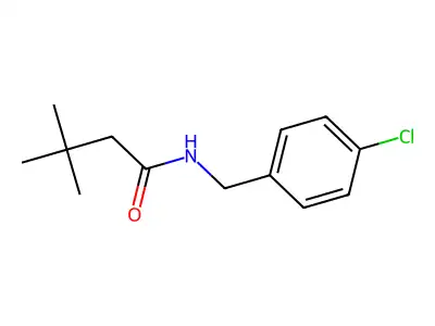 N-[(4-chlorophenyl)methyl]-3,3-dimethylbutanamide structure