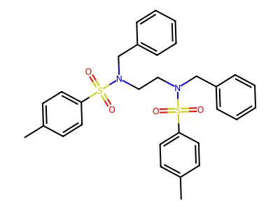 N,N'-(ethane-1,2-diyl)bis(N-benzyl-4-methylbenzenesulfonamide) structure