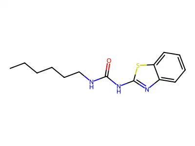 1-(1,3-Benzothiazol-2-yl)-3-hexylurea structure