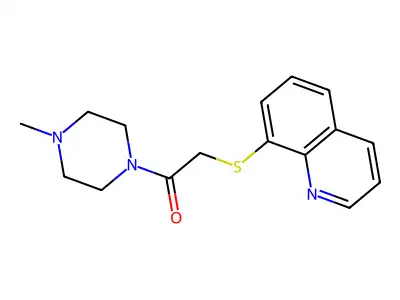 1-(4-Methylpiperazinyl)-2-(8-quinolylthio)ethan-1-one structure