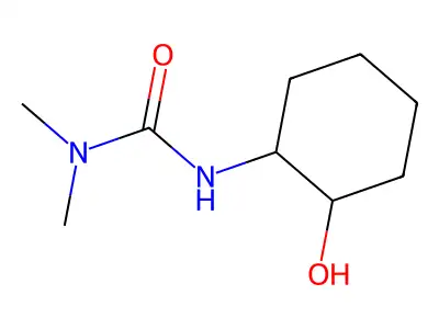 3-(2-Hydroxycyclohexyl)-1,1-dimethylurea structure