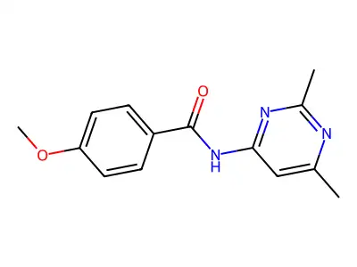 N-(2,6-dimethylpyrimidin-4-yl)-4-methoxybenzamide structure