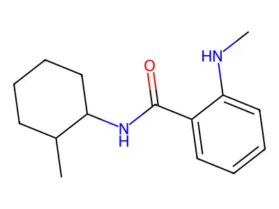 2-(methylamino)-N-(2-methylcyclohexyl)benzamide structure