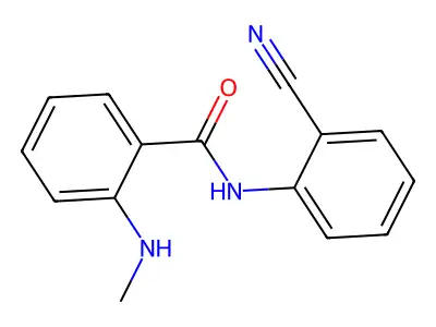 N-(2-cyanophenyl)-2-(methylamino)benzamide structure