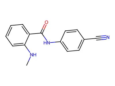 N-(4-cyanophenyl)-2-(methylamino)benzamide structure
