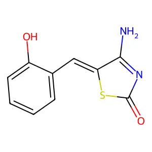 (Z)-5-(2-hydroxybenzylidene)-4-iminothiazolidin-2-one structure