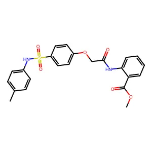 Methyl 2-[({4-[(4-methylphenyl)sulfamoyl]phenoxy}acetyl)amino]benzoate structure
