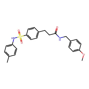 N-[(4-methoxyphenyl)methyl]-3-[4-[(4-methylphenyl)sulfamoyl]phenyl]propanamide structure