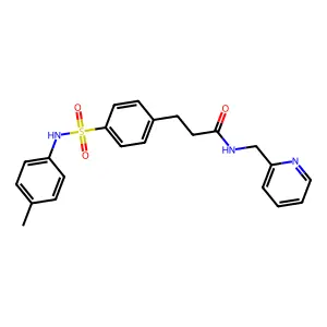 3-[4-[(4-methylphenyl)sulfamoyl]phenyl]-N-(pyridin-2-ylmethyl)propanamide structure