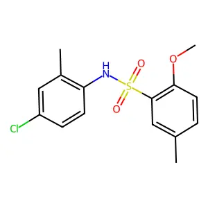 N-(4-chloro-2-methylphenyl)-2-methoxy-5-methylbenzenesulfonamide structure