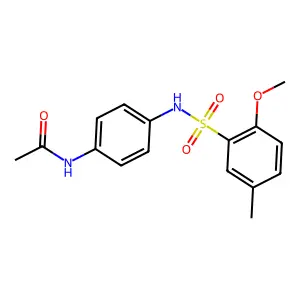 N-[4-[(2-methoxy-5-methylphenyl)sulfonylamino]phenyl]acetamide structure