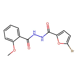 5-bromo-N'-(2-methoxybenzoyl)furan-2-carbohydrazide structure