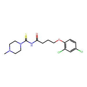 4-(2,4-dichlorophenoxy)-N-(4-methylpiperazine-1-carbothioyl)butanamide structure