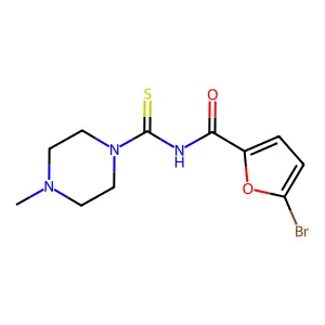 5-bromo-N-(4-methylpiperazine-1-carbothioyl)furan-2-carboxamide structure