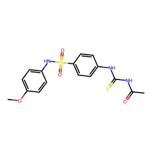 N-[[4-[(4-methoxyphenyl)sulfamoyl]phenyl]carbamothioyl]acetamide structure
