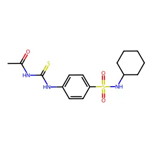 N-[[4-(cyclohexylsulfamoyl)phenyl]carbamothioyl]acetamide structure