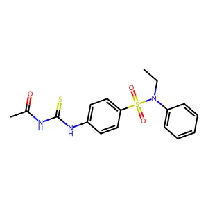 N-[[4-[ethyl(phenyl)sulfamoyl]phenyl]carbamothioyl]acetamide structure