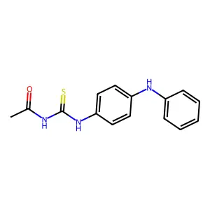 N-acetyl-N'-(4-anilinophenyl)thiourea structure