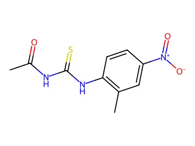 N-[(2-methyl-4-nitrophenyl)carbamothioyl]acetamide structure