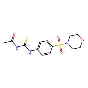 N-[(4-morpholin-4-ylsulfonylphenyl)carbamothioyl]acetamide structure