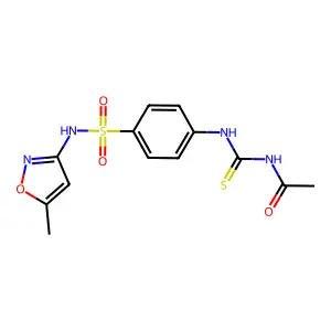 N-[[4-[(5-methyl-1,2-oxazol-3-yl)sulfamoyl]phenyl]carbamothioyl]acetamide structure