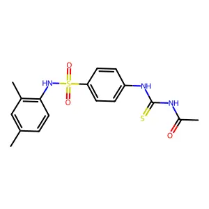 N-[[4-[(2,4-dimethylphenyl)sulfamoyl]phenyl]carbamothioyl]acetamide structure