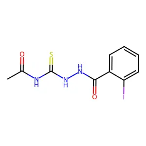N-[[(2-iodobenzoyl)amino]carbamothioyl]acetamide structure