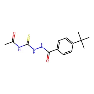 N-[[(4-tert-butylbenzoyl)amino]carbamothioyl]acetamide structure