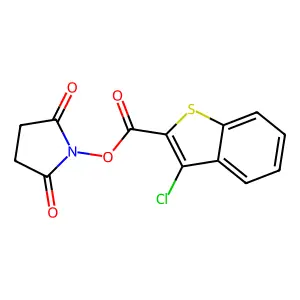 1-{[(3-Chloro-1-benzothiophen-2-yl)carbonyl]oxy}pyrrolidine-2,5-dione structure