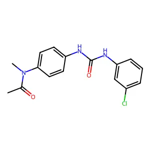 N-[4-[(3-chlorophenyl)carbamoylamino]phenyl]-N-methylacetamide structure