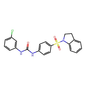 1-(3-Chlorophenyl)-3-(4-(indolin-1-ylsulfonyl)phenyl)urea structure