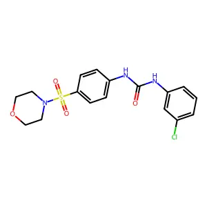 N-(3-chlorophenyl)-N'-[4-(4-morpholinylsulfonyl)phenyl]urea structure