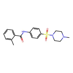 2-methyl-N-{4-[(4-methyl-1-piperazinyl)sulfonyl]phenyl}benzamide structure
